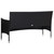 5 Piece Patio Lounge Set With Cushions Poly Rattan Black A949-45893