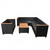 5 Piece Patio Lounge Set with Cushions Poly Rattan Black A949-42998