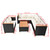 5 Piece Patio Lounge Set with Cushions Poly Rattan Black A949-42998