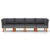 4-Seater Patio Sofa with Cushions Gray Poly Rattan A949-3059708