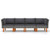 4-Seater Patio Sofa with Cushions Gray Poly Rattan A949-3059708