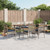 7 Piece Patio Dining Set with Cushions Gray Poly Rattan A949-3213642