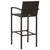 3 Piece Patio Bar Set Poly Rattan Brown A949-3064836