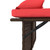 Reclining Patio Bench with Cushions Brown Poly Rattan A949-365824