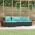 4 Piece Patio Lounge Set with Cushions Black Poly Rattan A949-317534