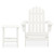 Patio Adirondack Chair with Table Solid Fir Wood White A949-315919
