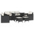 6 Piece Patio Sofa Set with Cushions Black Poly Rattan A949-3213548