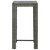 Patio Bar Table Gray 23.8"x23.8"x43.5" Poly Rattan A949-45872