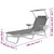 Sun Lounger with Canopy Steel Gray A949-42934