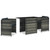 3 Piece Bistro Set with Cushions Poly Rattan Gray A949-47745