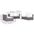 6 Piece Patio Lounge Set with Cushions Poly Rattan Brown A949-3102211