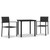 3 Piece Patio Dining Set Black A949-3099263