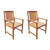 Patio Chairs 2 pcs Solid Acacia Wood Brown A949-42626