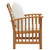 5 Piece Patio Lounge Set with Cushions Solid Acacia Wood A949-3057978
