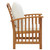 5 Piece Patio Lounge Set with Cushions Solid Acacia Wood A949-3057978