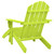 Patio Adirondack Chair with Ottoman Solid Fir Wood Green A949-315866