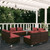 8 Piece Patio Lounge Set with Cushions Poly Rattan Brown A949-3101539