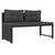 4 Piece Patio Lounge Set Poly Rattan Black A949-44287