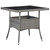 3 Piece Patio Dining Set Gray Poly Rattan and Glass A949-3058309