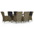 7 Piece Patio Dining Set Brown Poly Rattan A949-3156799