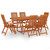 7 Piece Patio Dining Set Solid Wood Eucalyptus A949-3087337