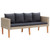 4 Piece Patio Lounge Set with Cushions Poly Rattan Beige A949-3059328