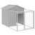  Dog House with Run Light Gray 46.1"x79.1"x48.4" Galvanized Steel A949-172352