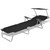 Sun Lounger with Canopy Steel Black A949-42932
