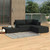 4 Piece Patio Lounge Set with Cushions Poly Rattan Black A949-48285