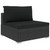 4 Piece Patio Lounge Set with Cushions Poly Rattan Black A949-48285