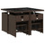 9 Piece Patio Dining Set with Cushions Brown Poly Rattan A949-3277904