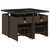 9 Piece Patio Dining Set with Cushions Brown Poly Rattan A949-3277904