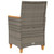 Patio Chairs with Cushions 2 pcs Gray Poly Rattan&Solid Wood A949-368721