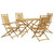 5 Piece Patio Dining Set Bamboo A949-3278529
