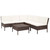 6 Piece Patio Lounge Set with Cushions Poly Rattan Brown A949-48935