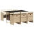 7 Piece Patio Dining Set with Cushions Beige Poly Rattan A949-3277677