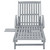 Patio Sun Lounger Gray Solid Acacia Wood A949-45939