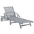 Patio Sun Lounger Gray Solid Acacia Wood A949-45939