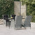 5 Piece Patio Dining Set Light Gray Poly Rattan A949-3156806