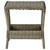 Patio Table Brown 7.7"x17.7"x18.3" Poly Rattan A949-313308