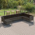 8 Piece Patio Lounge Set with Cushions Poly Rattan Gray A949-3094422