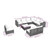 10 Piece Patio Lounge Set with Cushions Poly Rattan Black A949-3102585