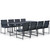 9 Piece Patio Dining Set with Cushions Poly Rattan Black A949-44445