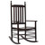 Rocking Chair with Curved Seat Brown Poplar Wood A949-45699