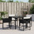 Patio Chairs with Cushions 4 pcs Black Poly Rattan A949-4007475