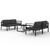 5 Piece Patio Lounge Set with Cushions Aluminum Anthracite A949-3107808