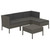 5 Piece Patio Lounge Set with Cushions Poly Rattan Gray A949-3094378