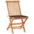 3 Piece Bistro Set with Taupe Cushions Solid Teak Wood A949-3063233