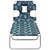 Folding Sun Lounger with Head Cushion Steel Leaves Print A949-310334