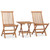3 Piece Folding Patio Dining Set Solid Teak Wood A949-315455
